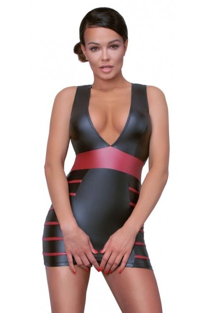 Robe courte moulante noir mat  - L - Love Shop Avenue