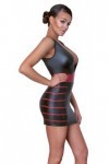 Robe courte moulante noir mat  - L - Love Shop Avenue