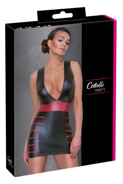 Robe courte moulante noir mat  - L - Love Shop Avenue