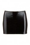 Mini jupe en wetlook noir - L - Love Shop Avenue