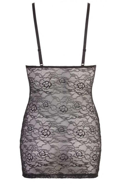 Robe noire en fine dentelle florale - M - Love Shop Avenue