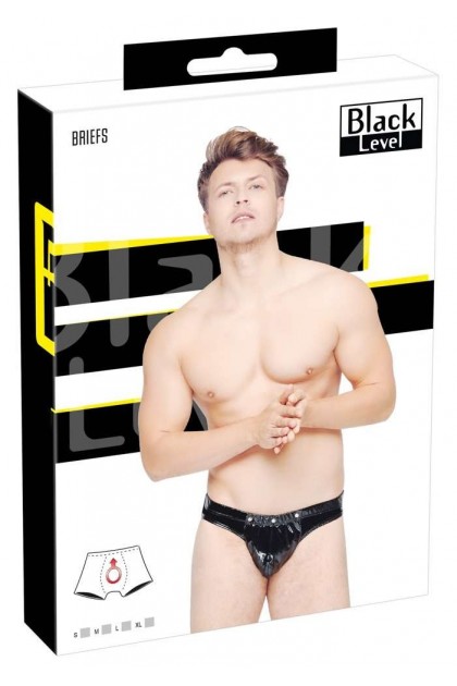 Slip noir en vinyl avec fonction swell sous la poche détachable - L