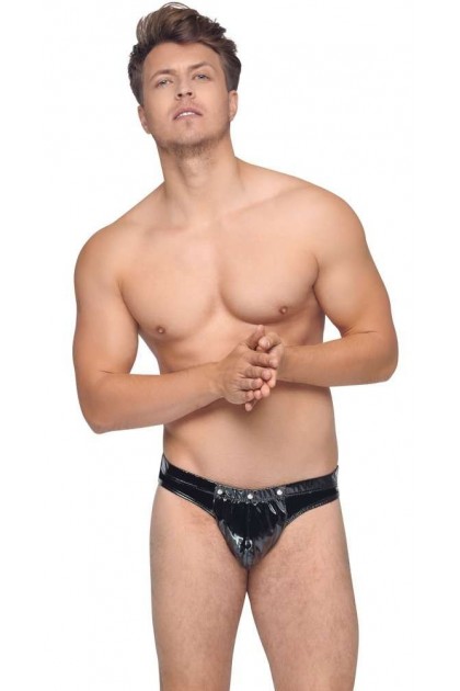 Slip noir en vinyl avec fonction swell sous la poche détachable - L