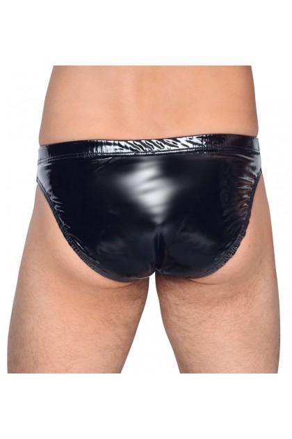 Slip noir en vinyl avec fonction swell sous la poche détachable - L