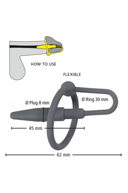 Tige a uretre avec anneau pour gland penis plug - Love Shop Avenue