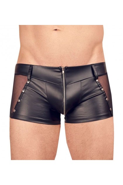 Boxer noir en wetlook avec fermeture éclair - 2XL - Love Shop Avenue