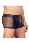 Boxer noir en wetlook avec fermeture éclair - 2XL - Love Shop Avenue