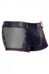 Boxer noir en wetlook avec fermeture éclair - 2XL - Love Shop Avenue