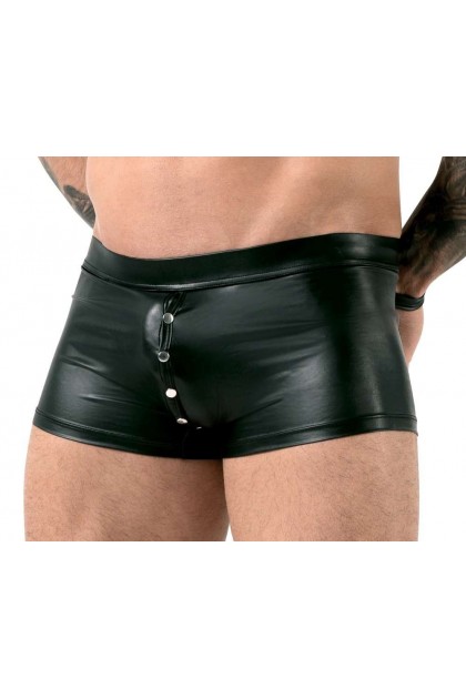 Boxer noir en wetlook avec attache poignets - XL - Love Shop Avenue