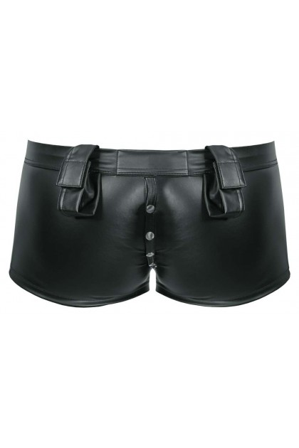 Boxer noir en wetlook avec attache poignets - XL - Love Shop Avenue