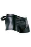 Boxer noir en wetlook avec attache poignets - XL - Love Shop Avenue