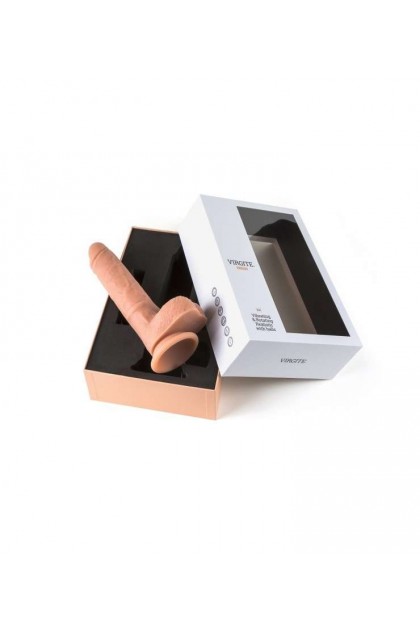 Gode réaliste rotatif ventouse r10 avec télécommande 21cm