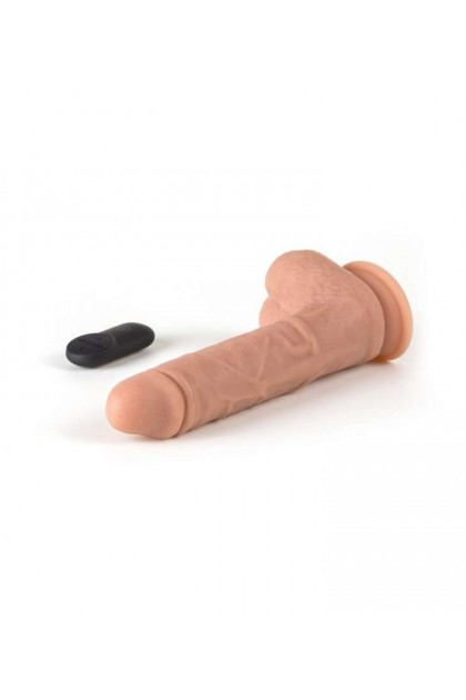 Gode réaliste rotatif ventouse r10 avec télécommande 21cm