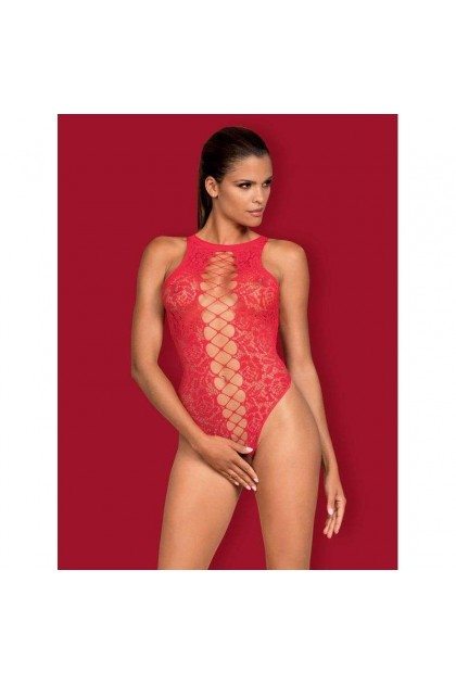 Body ouvert rouge b120 teddy - OBSESSIVE - S/M/L - Love Shop Avenue