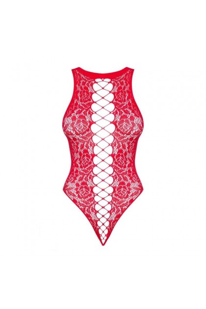 Body ouvert rouge b120 teddy - OBSESSIVE - S/M/L - Love Shop Avenue