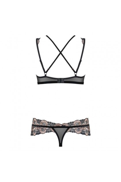 Ensemble lingerie modulable 3 pièces noir 873-SEA-1 - L/XL