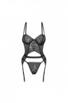 Corset et string noir yaskana - OBSESSIVE - M/L - Love Shop Avenue