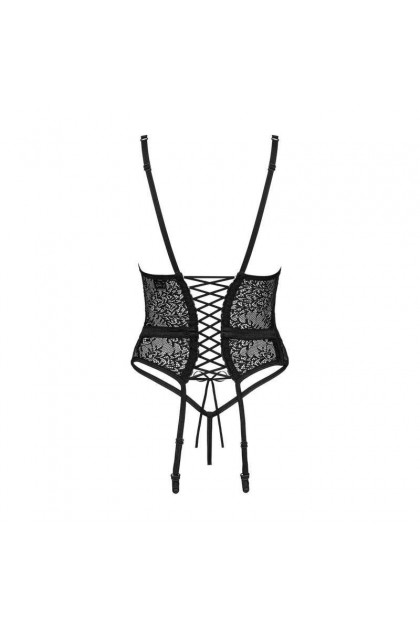 Corset et string noir yaskana - OBSESSIVE - M/L - Love Shop Avenue