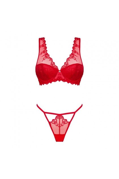 Ensemble de lingerie 2 pièces rouge lonesia - L/XL