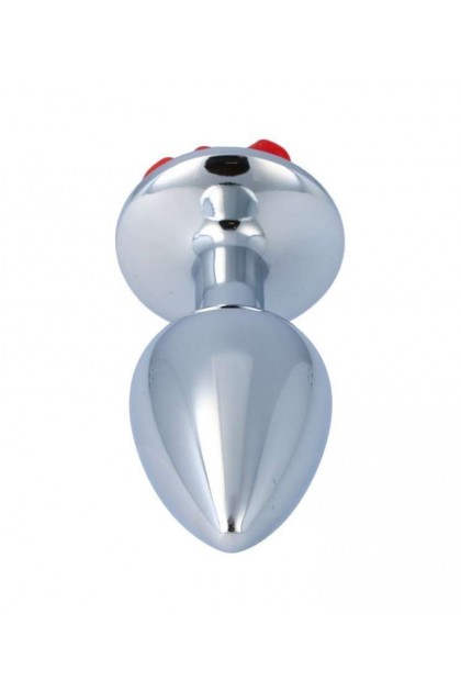 Plug bijou métallique nº 25 - ROSE ROUGE - S - Love Shop Avenue