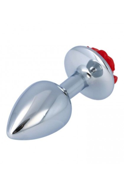 Plug bijou métallique nº 25 - ROSE ROUGE - S - Love Shop Avenue