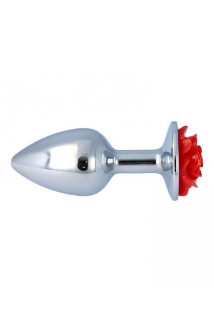 Plug bijou métallique nº 25 - ROSE ROUGE - S - Love Shop Avenue
