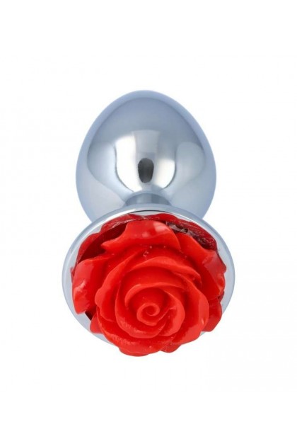 Plug bijou métallique nº 25 - ROSE ROUGE - S - Love Shop Avenue