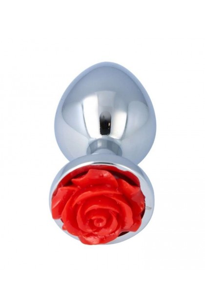 Plug bijou métallique nº 26 - ROSE ROUGE - M - Love Shop Avenue
