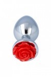 Plug bijou métallique nº 26 - ROSE ROUGE - M - Love Shop Avenue