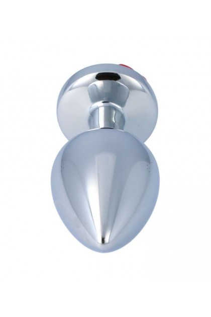 Plug bijou métallique nº 26 - ROSE ROUGE - M - Love Shop Avenue