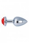 Plug bijou métallique nº 26 - ROSE ROUGE - M - Love Shop Avenue