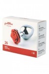 Plug bijou métallique nº 26 - ROSE ROUGE - M - Love Shop Avenue
