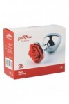 Plug bijou métallique nº 26 - ROSE ROUGE - M - Love Shop Avenue