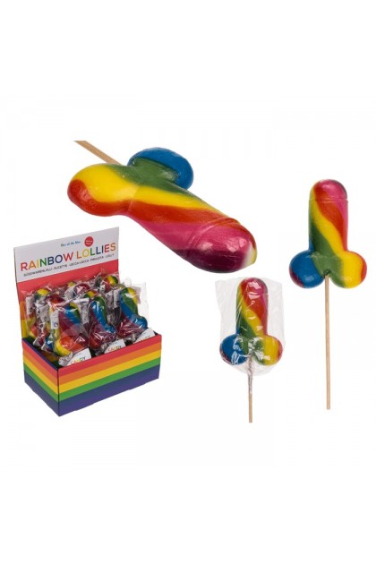 Sucette penis candy lollipop rainbow - Love Shop Avenue