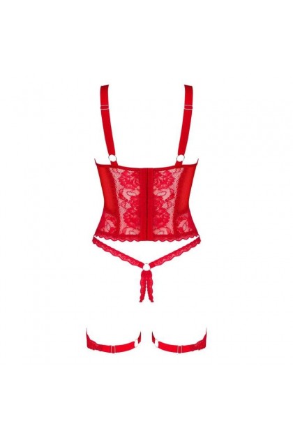 Corset rouge avec string belovya - M/L - Love Shop Avenue