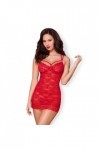 Nuisette rouge 860-CHE-3 - OBSESSIVE - L/XL - Love Shop Avenue