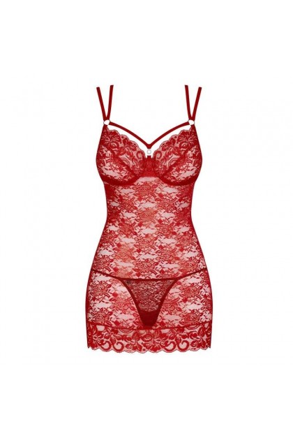 Nuisette rouge 860-CHE-3 - OBSESSIVE - L/XL - Love Shop Avenue