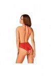 Body ouvert rouge dagmarie teddy - OBSESSIVE - XS/S