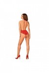 BODY OUVERT ROUGE DAGMARIE TEDDY - OBSESSIVE - XS/S