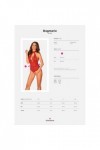 BODY OUVERT ROUGE DAGMARIE TEDDY - OBSESSIVE - XS/S