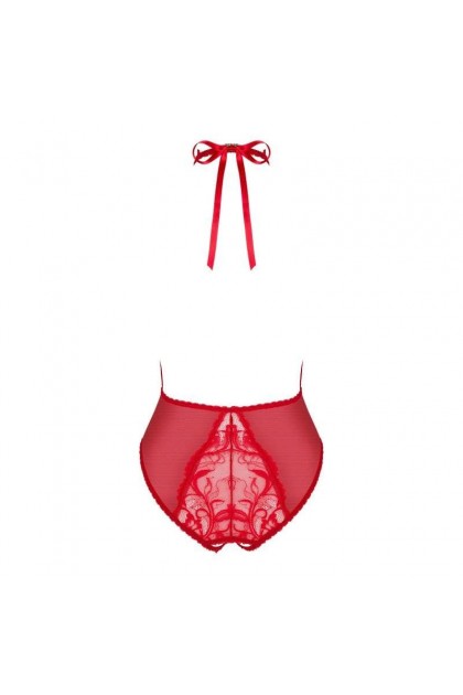 Body ouvert rouge dagmarie teddy - OBSESSIVE - M/L - Love Shop Avenue