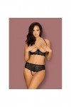 Ensemble de lingerie ouvert 2 pièces noir pearlove set - M/L