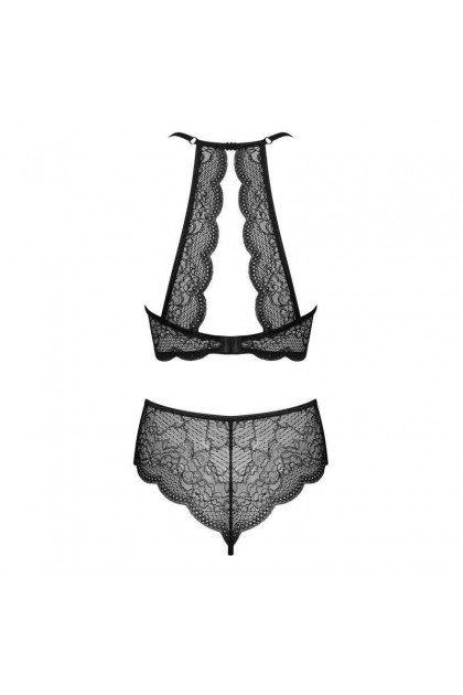 Ensemble de lingerie ouvert 2 pièces noir pearlove set - M/L