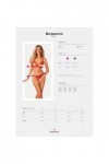 Ensemble de lingerie ouvert 2 pièces rouge bergamore set - M/L