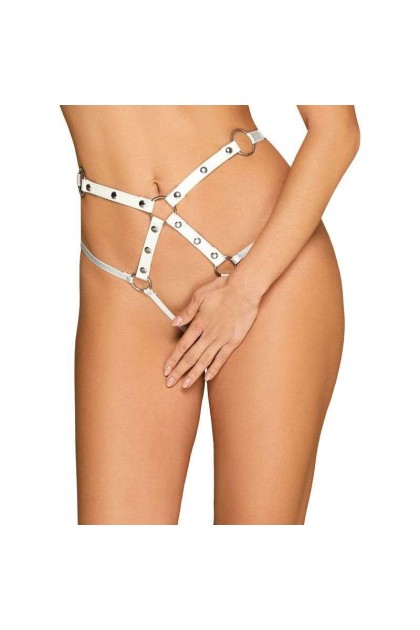Harnais string blanc a758 bottom harness - OBSESSIVE - S/M/L