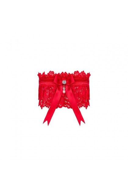 Jarretière rouge amor cherris garter - OBSESSIVE - O/S