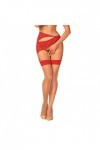 Bas jarretelles rouge s814 - OBSESSIVE - S/M - Love Shop Avenue