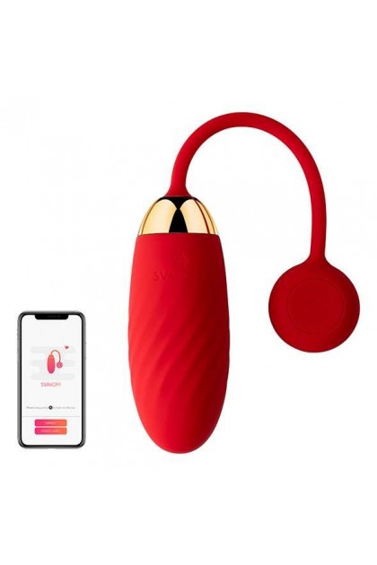 Oeuf vibrant rouge svakom ella avec application - Love Shop Avenue