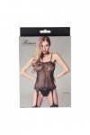 Bodystocking noir 7009 - RIMES - S/M/L - Love Shop Avenue