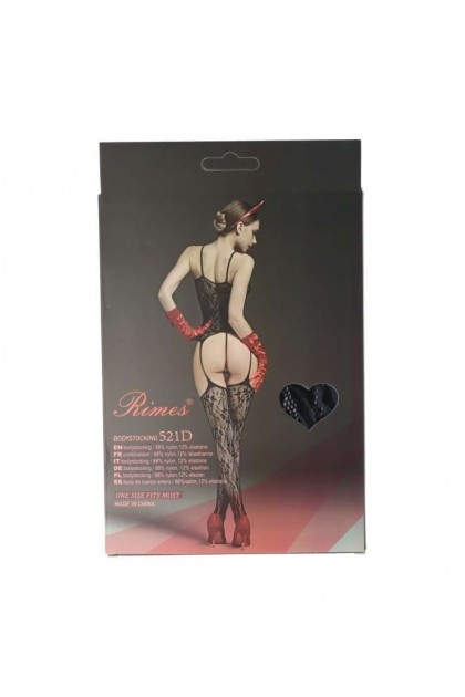 Bodystocking noir 521d - RIMES - S/M/L - Love Shop Avenue